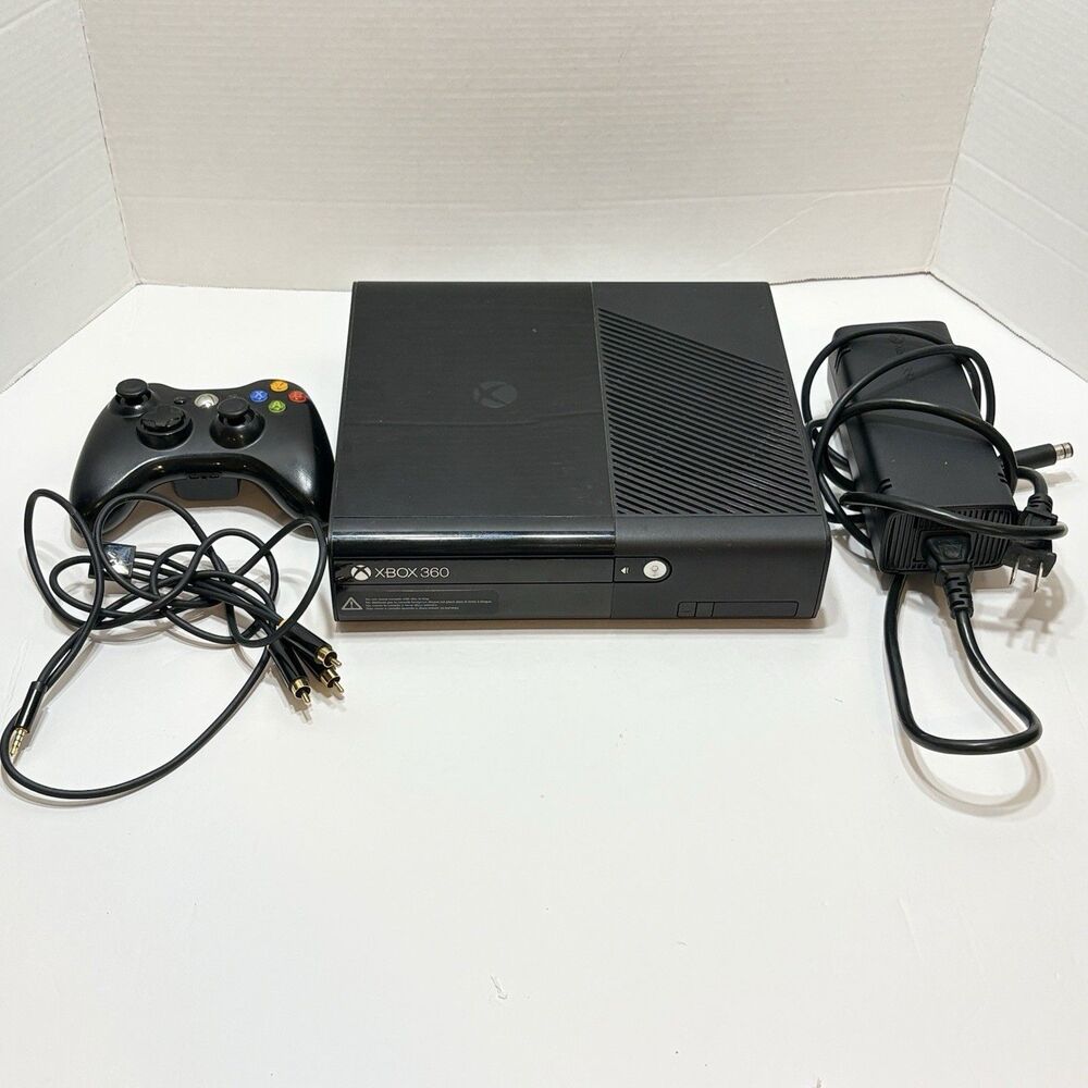 Xbox 360 E Console Model 1538 External Hard Drive And Wireless Controller